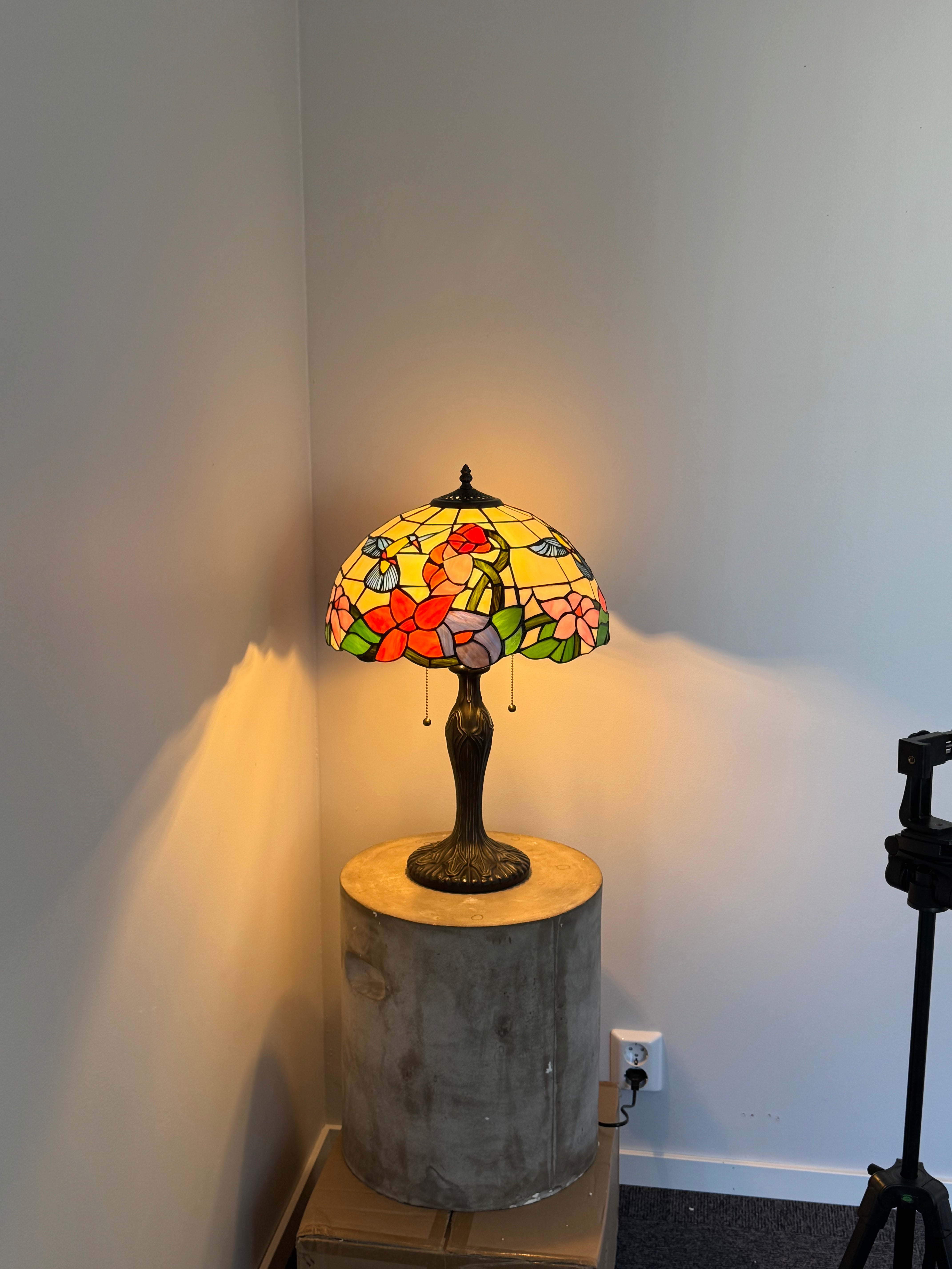 Tiffany Bordslampa Birds Hummingbird 40Ø