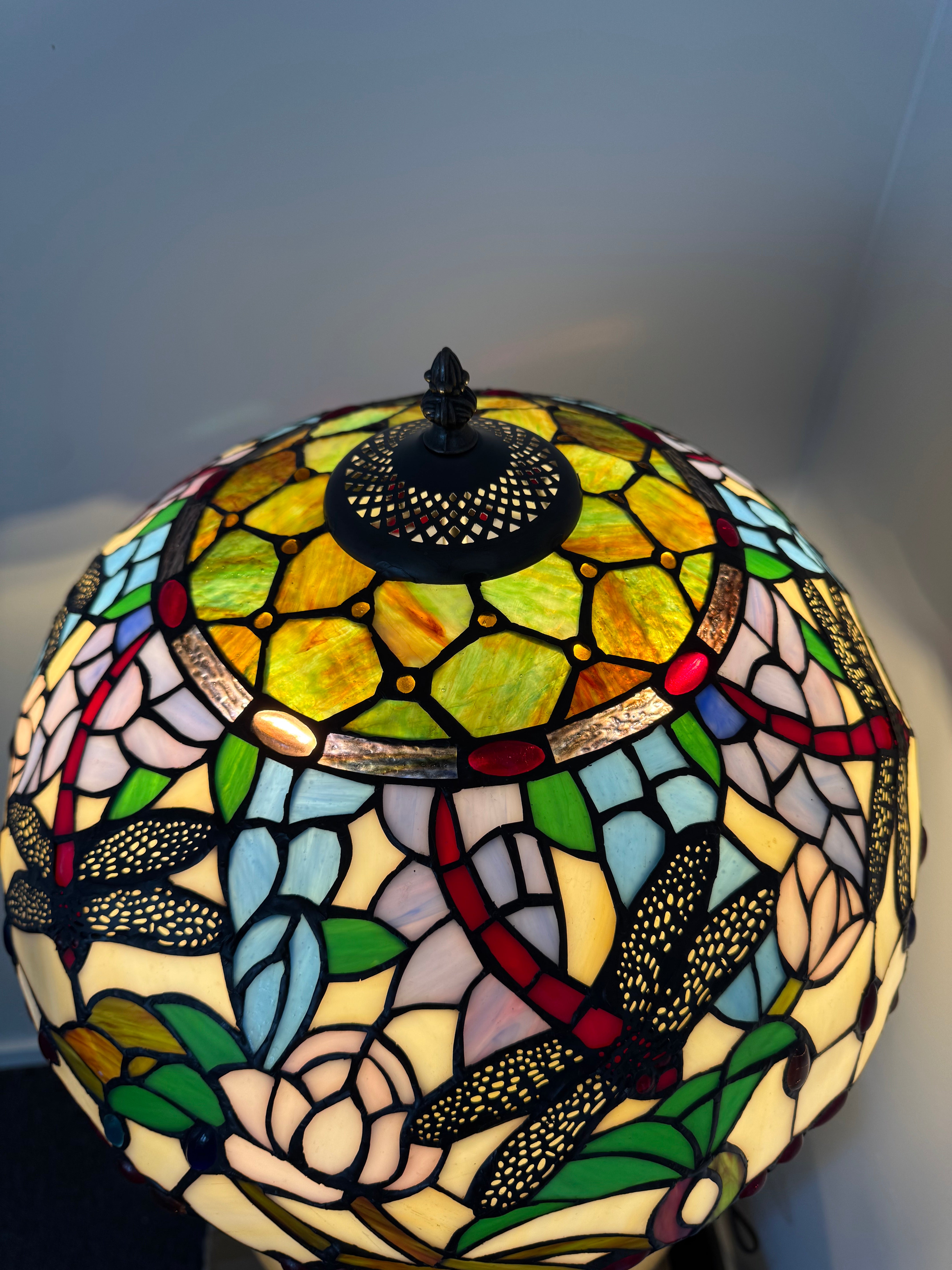 Tiffany Bordslampa Dragonfly Pastel Dream 40Ø