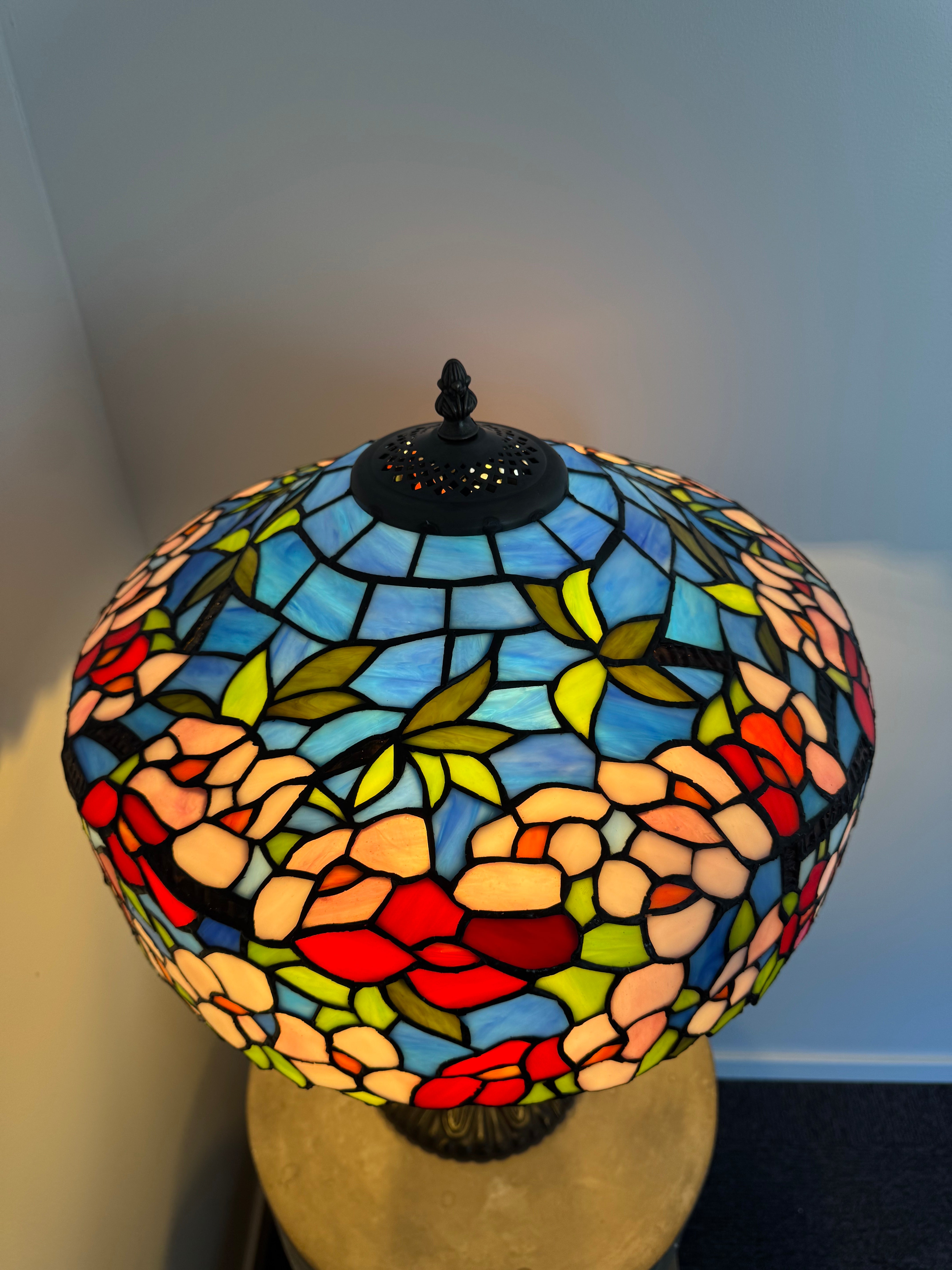 Tiffany Bordslampa Flowers Classic Design 40Ø