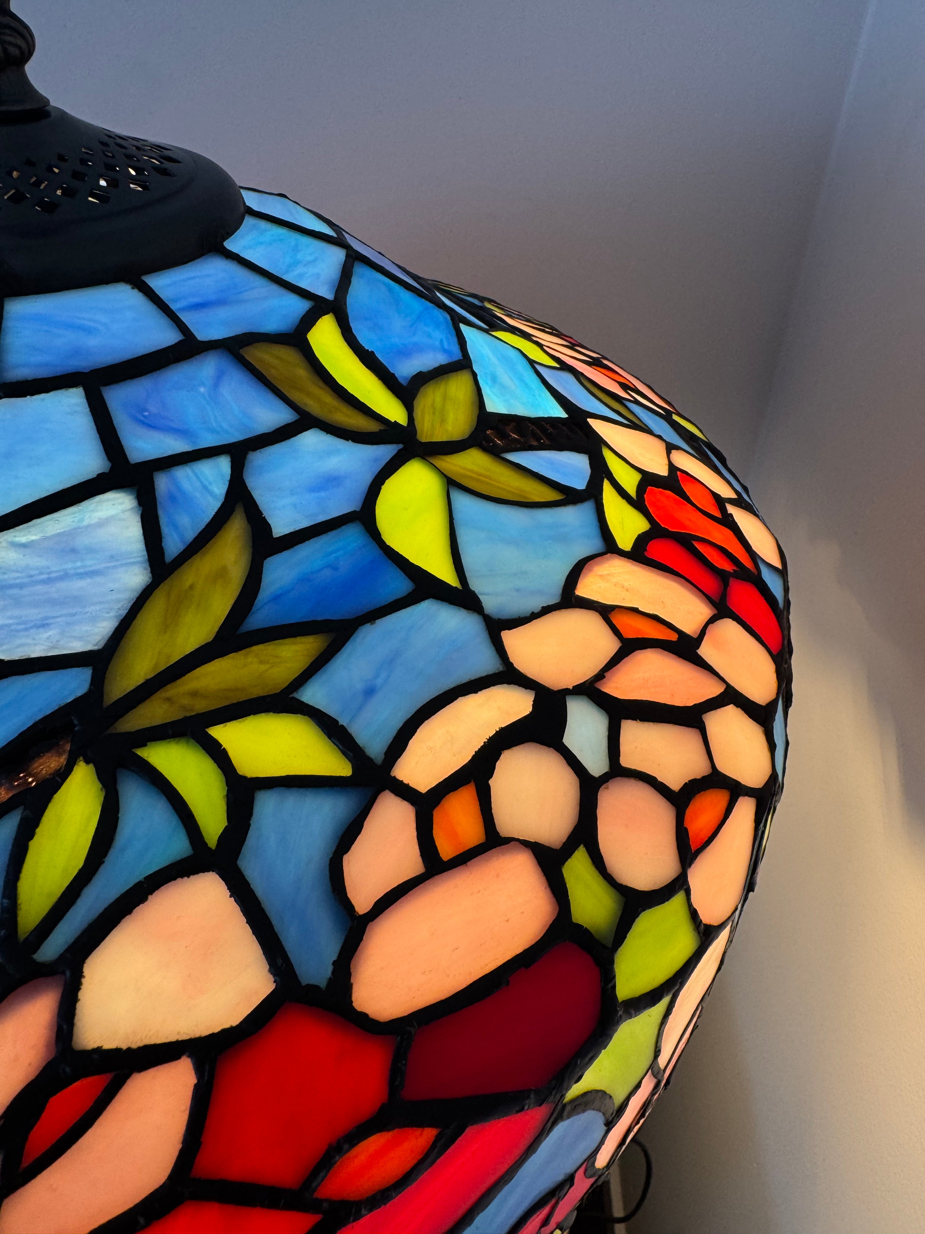Tiffany Bordslampa Flowers Classic Design 40Ø
