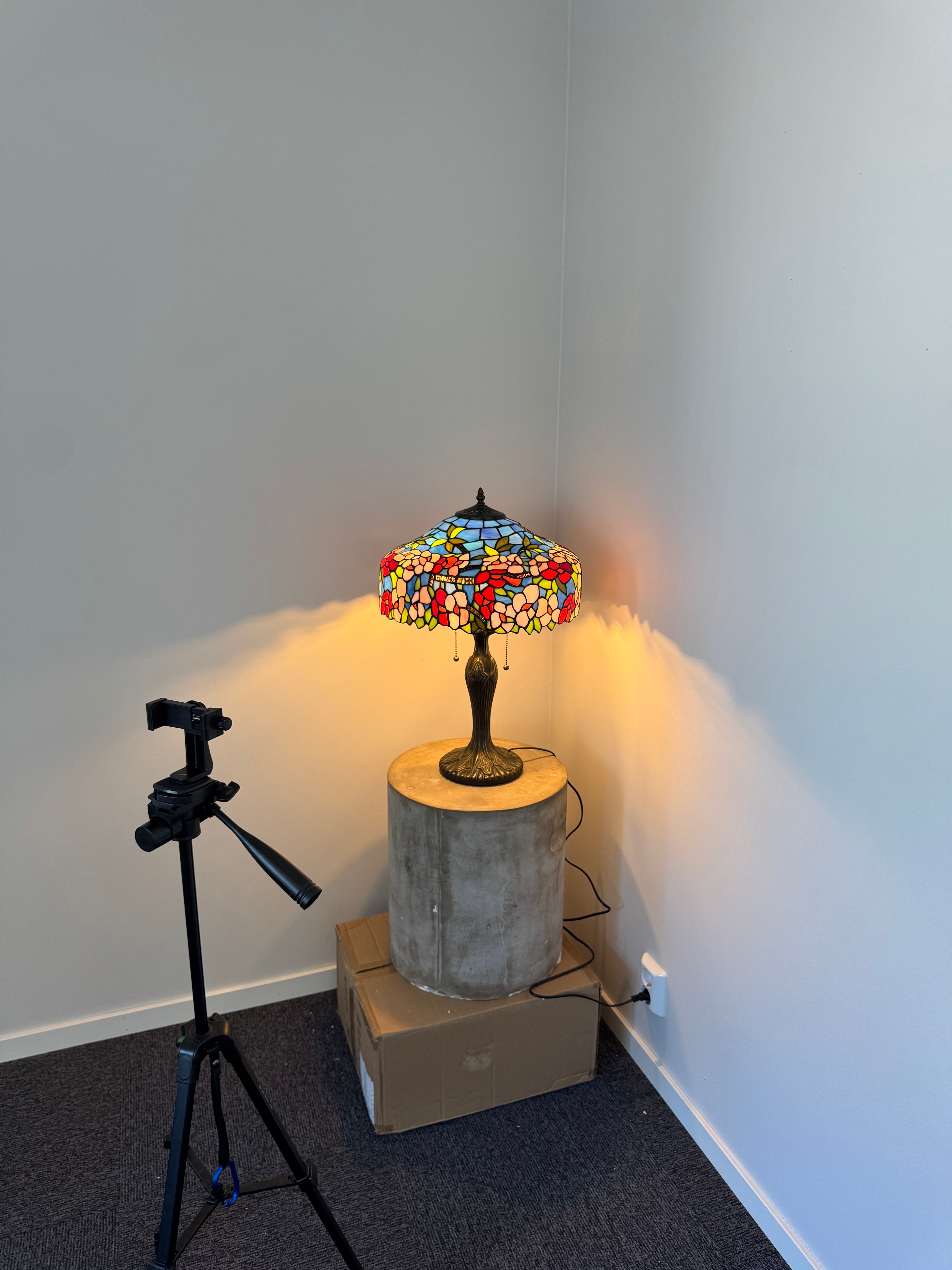 Tiffany Bordslampa Flowers Classic Design 40Ø