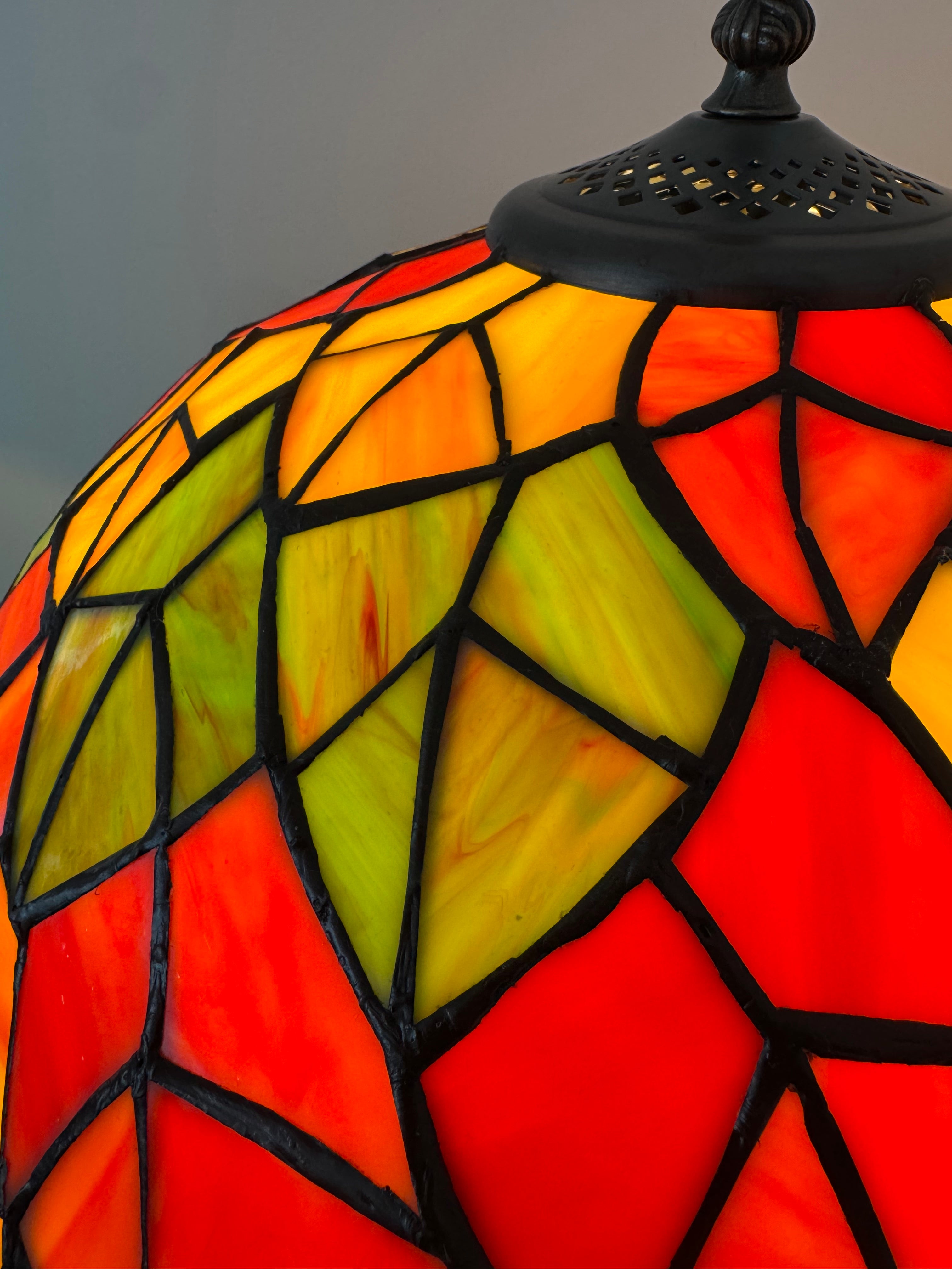 Tiffany Bordslampa Leaves Autumn Glow 40Ø