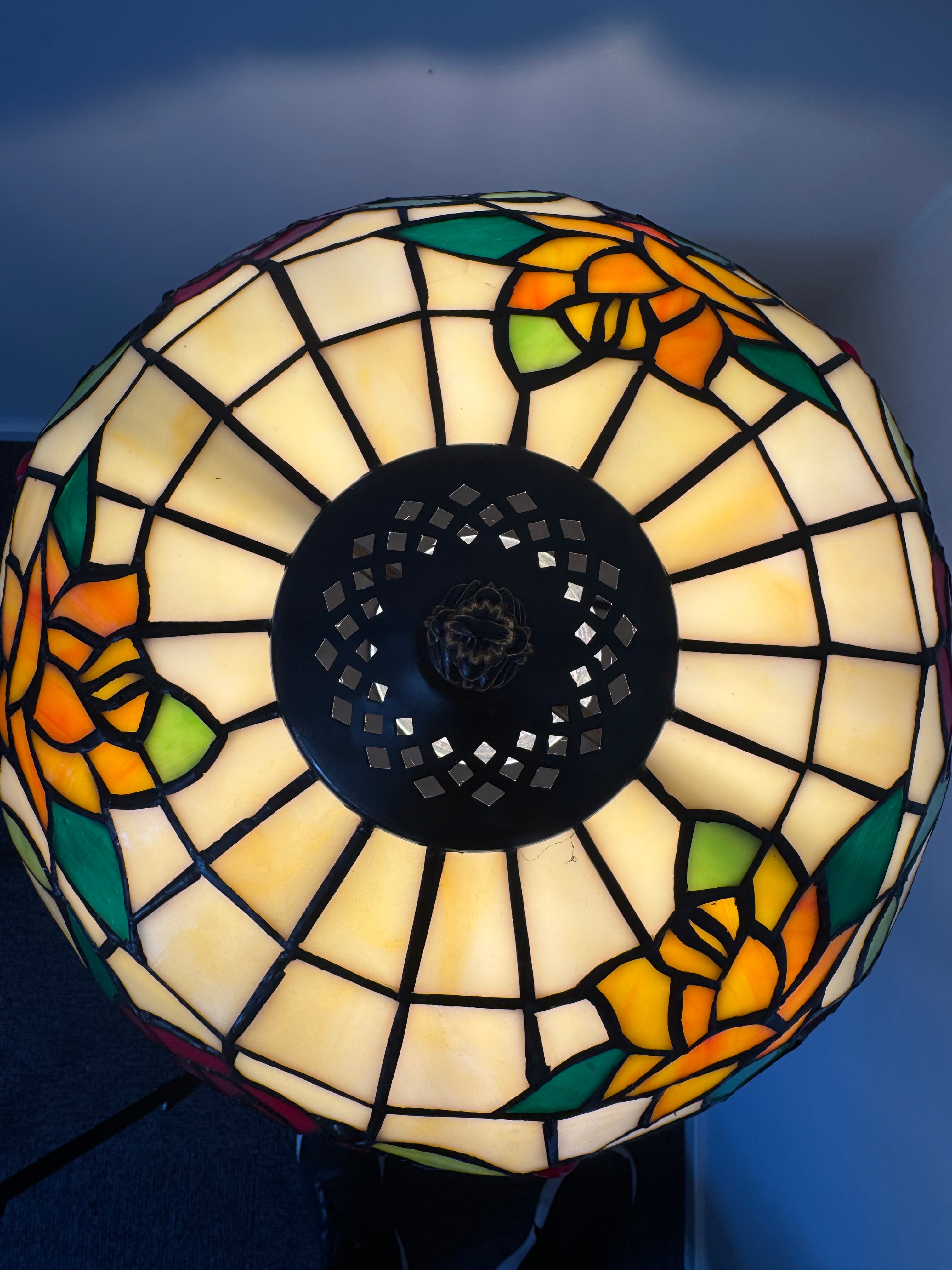 Tiffany Bordslampa Roses Pastel Colours 30Ø