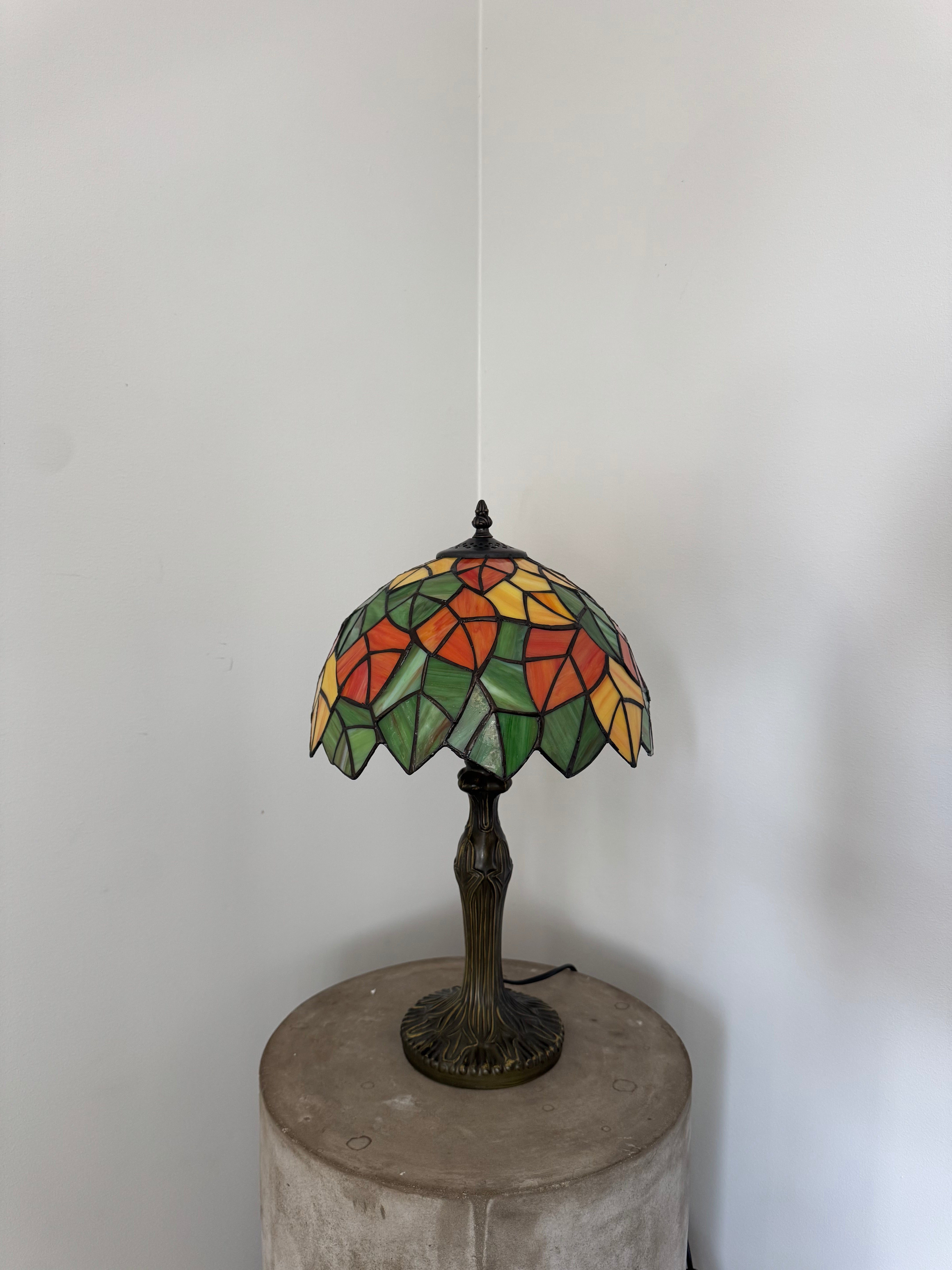 Tiffany Bordslampa Leaves Autumn Glow 30Ø