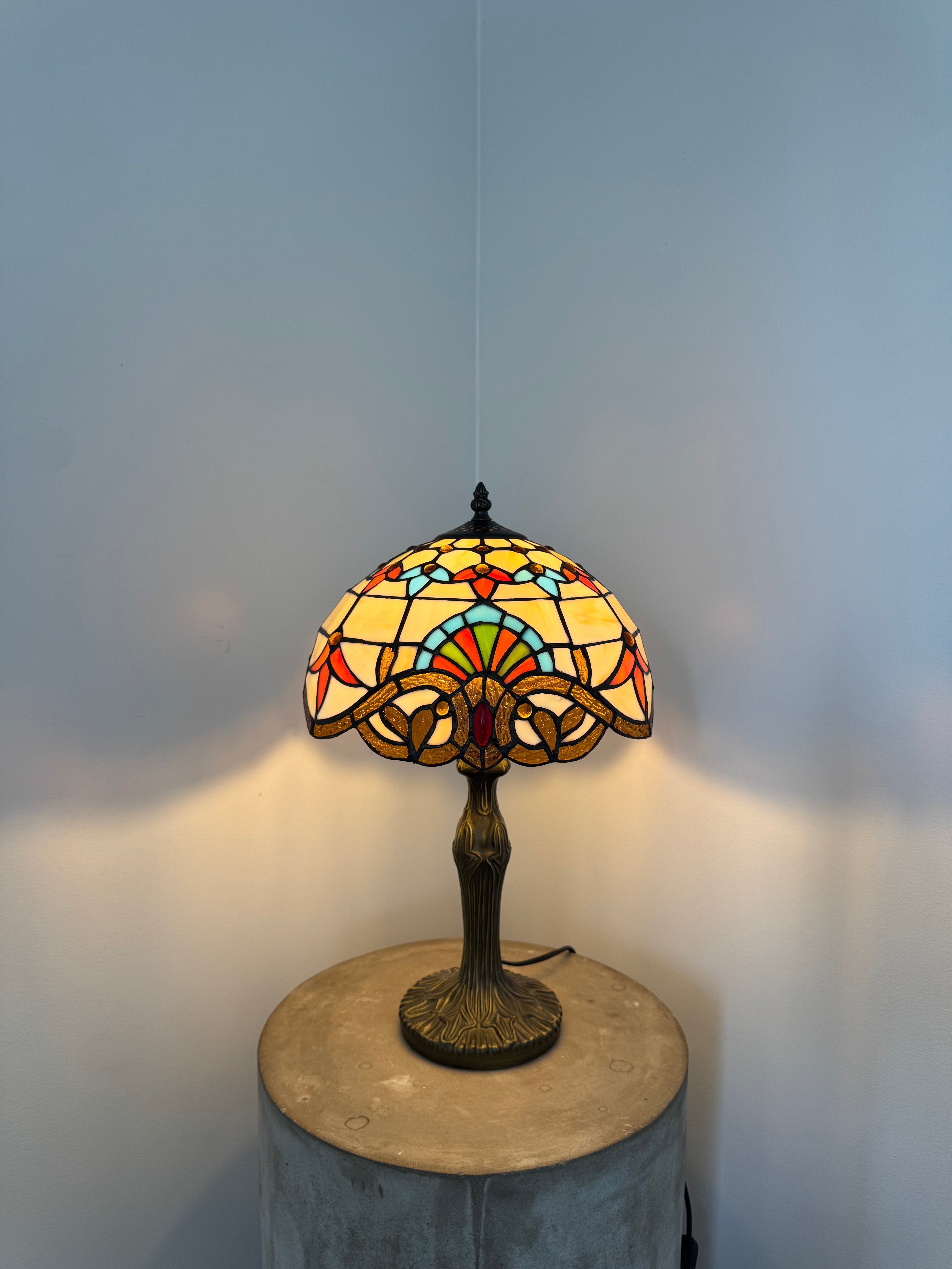 Tiffany Bordslampa Geometric Colorful Barrock 30Ø