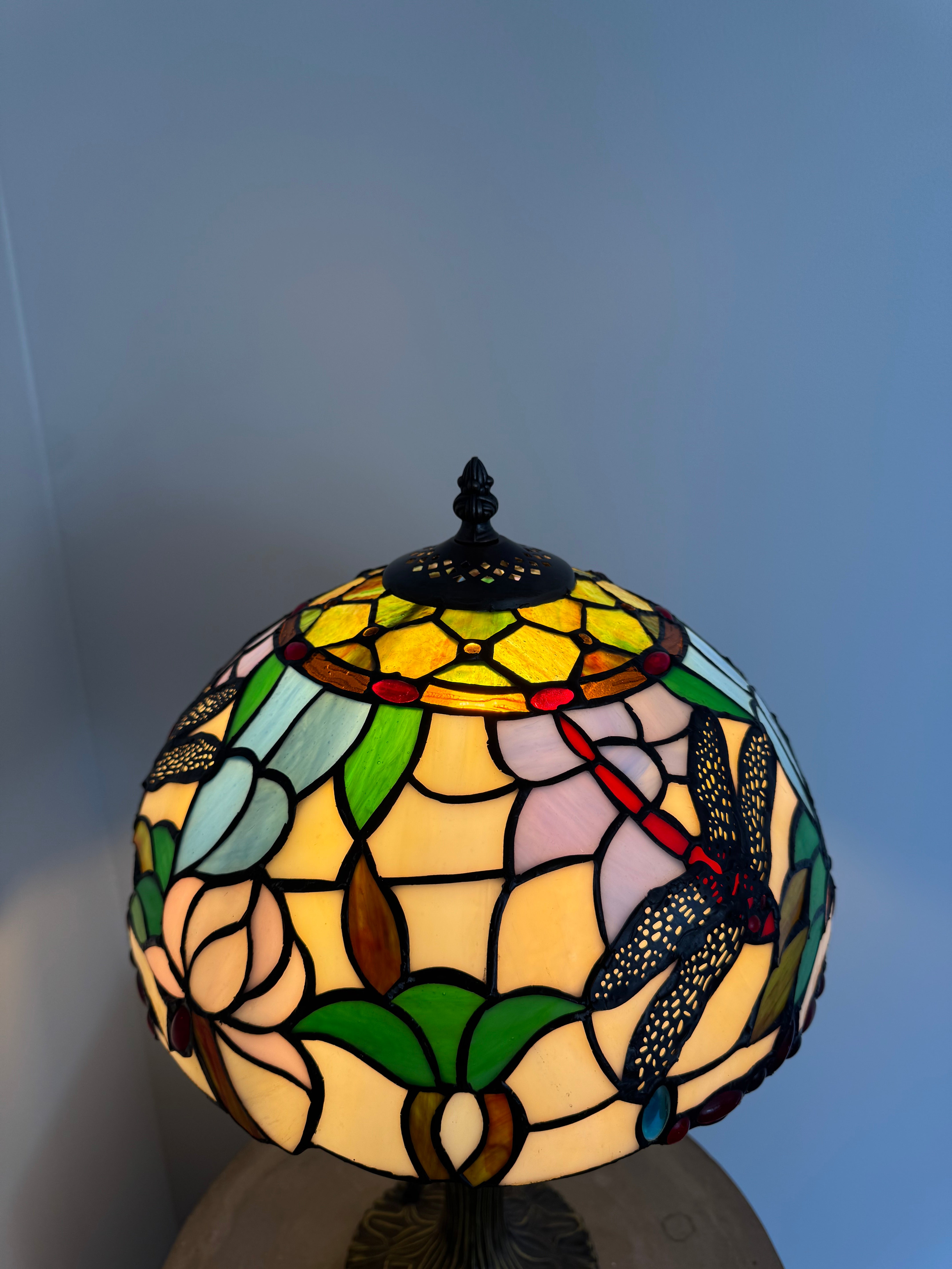 Tiffany Bordslampa Dragonfly Pastel Dream 30Ø