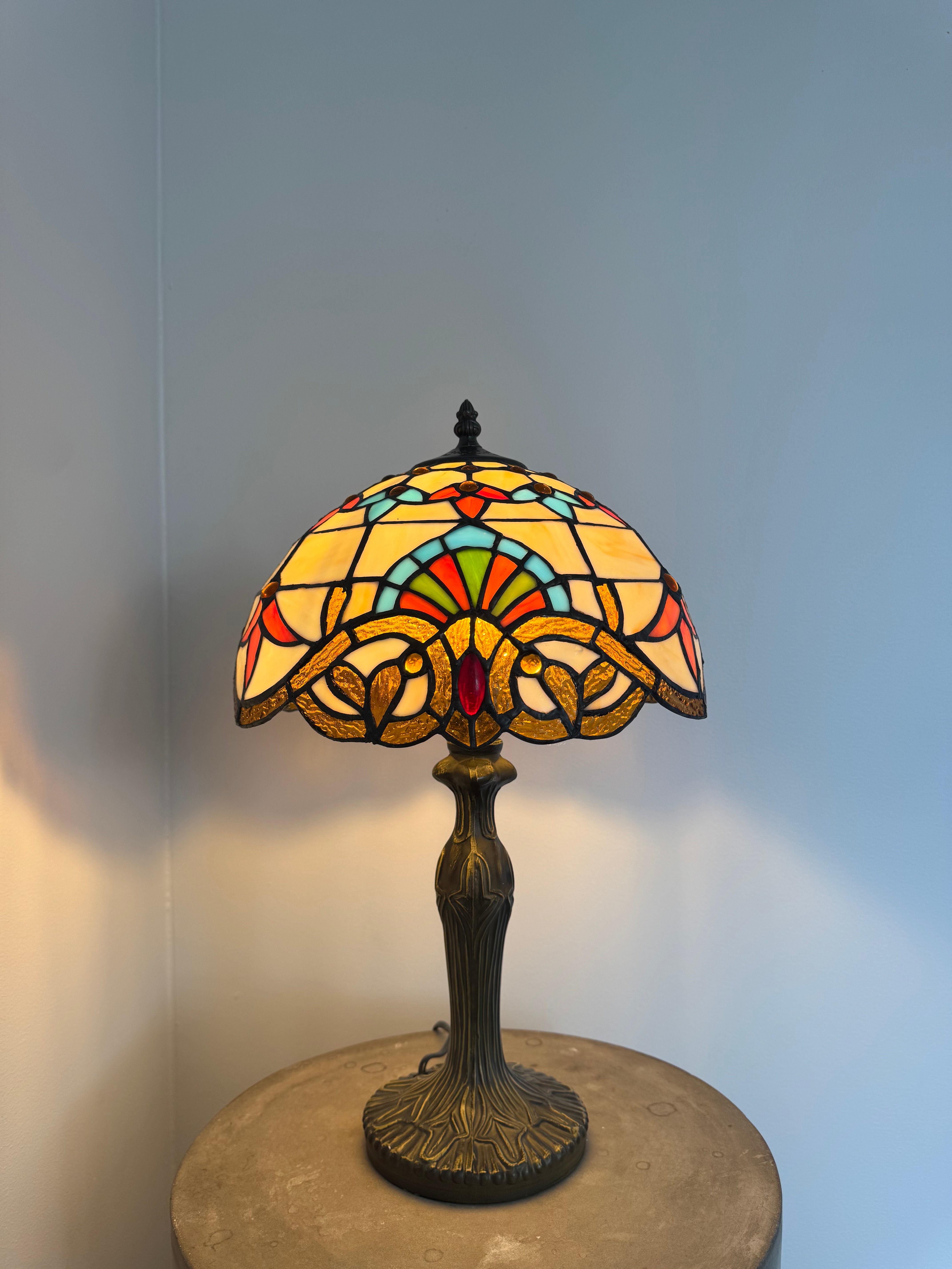Tiffany Bordslampa Geometric Colorful Barrock 30Ø