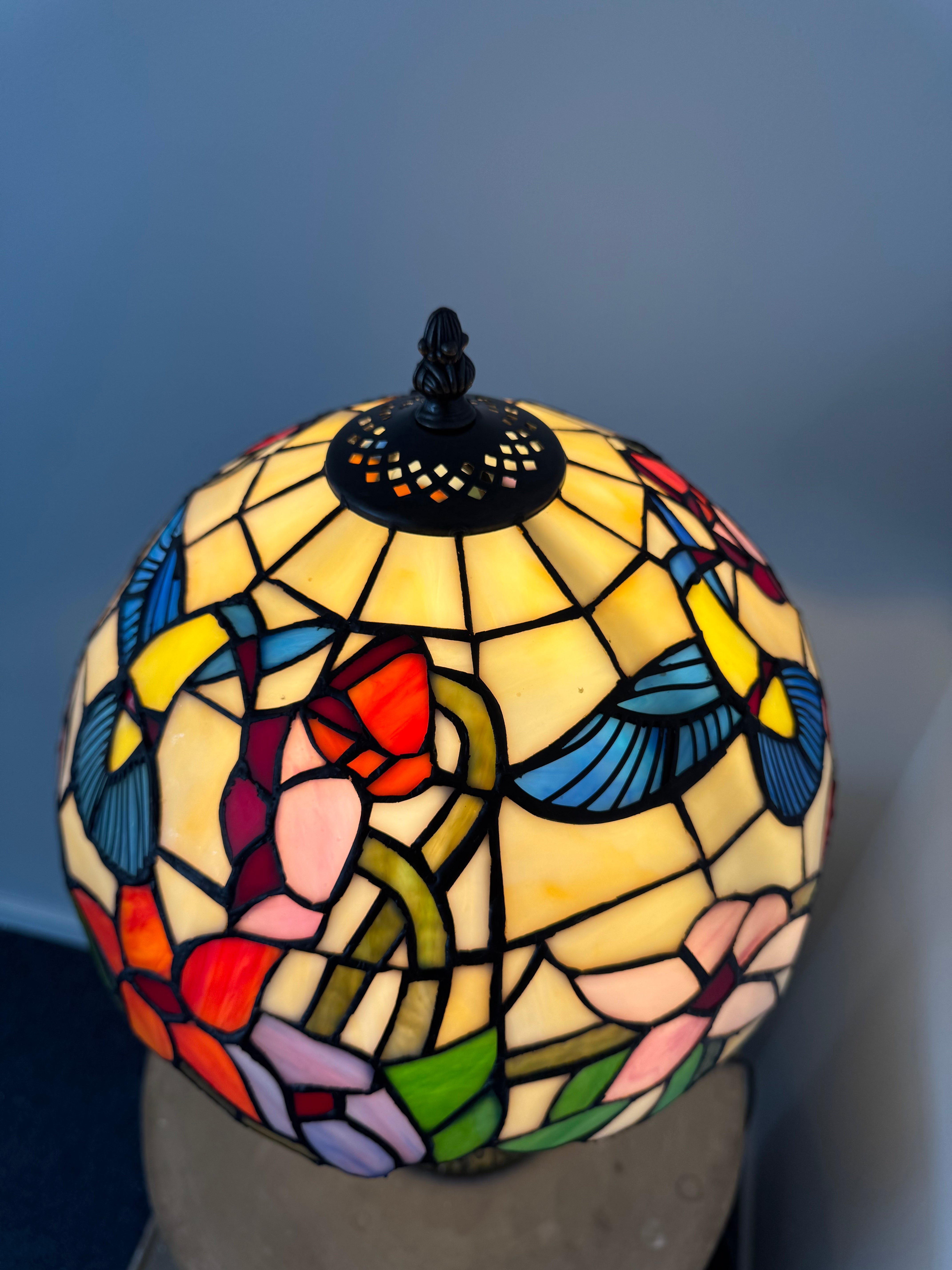 Tiffany Bordslampa Birds Hummingbird 30Ø