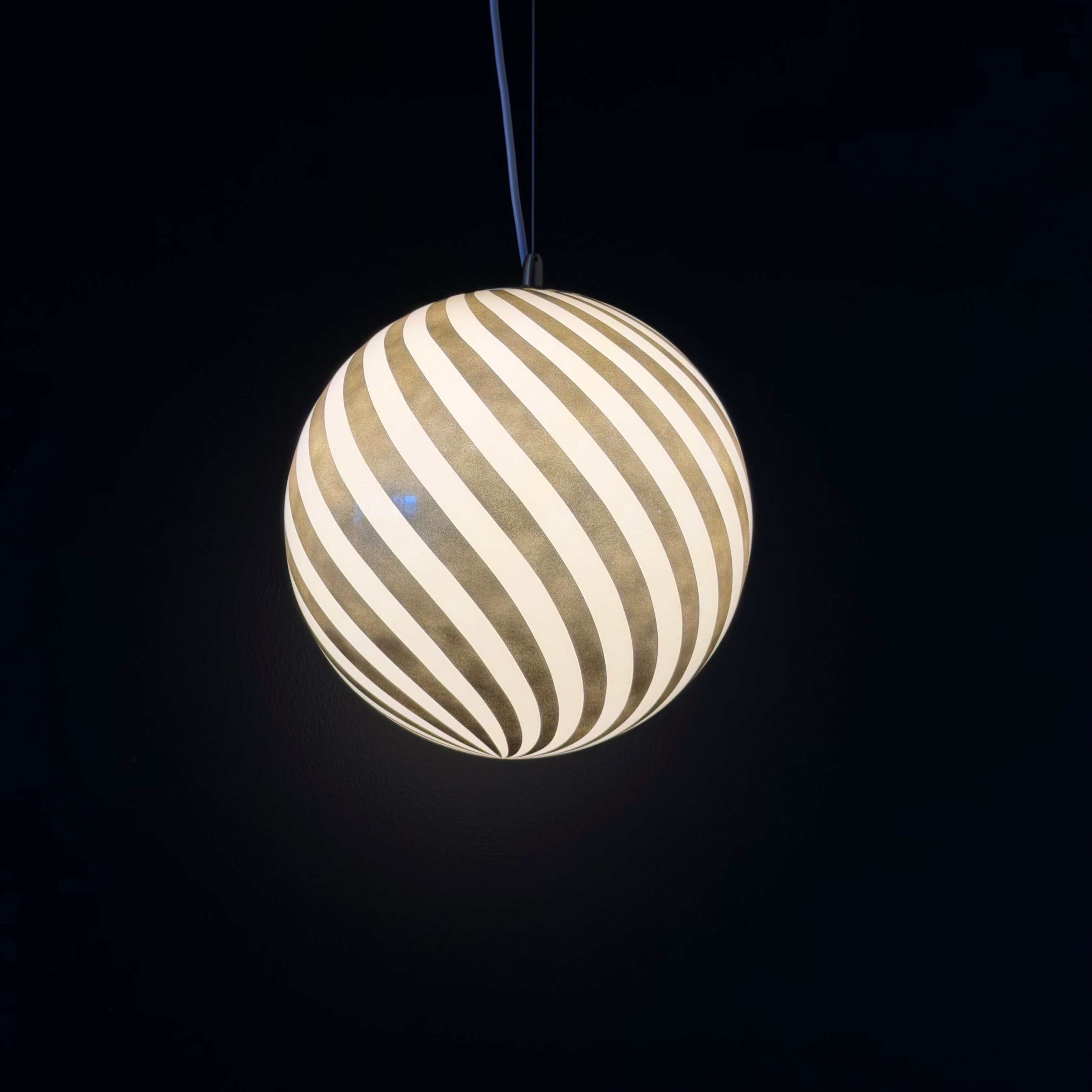 MURANO Spiral pendellampa Champagne – Italienskt glas & mässing