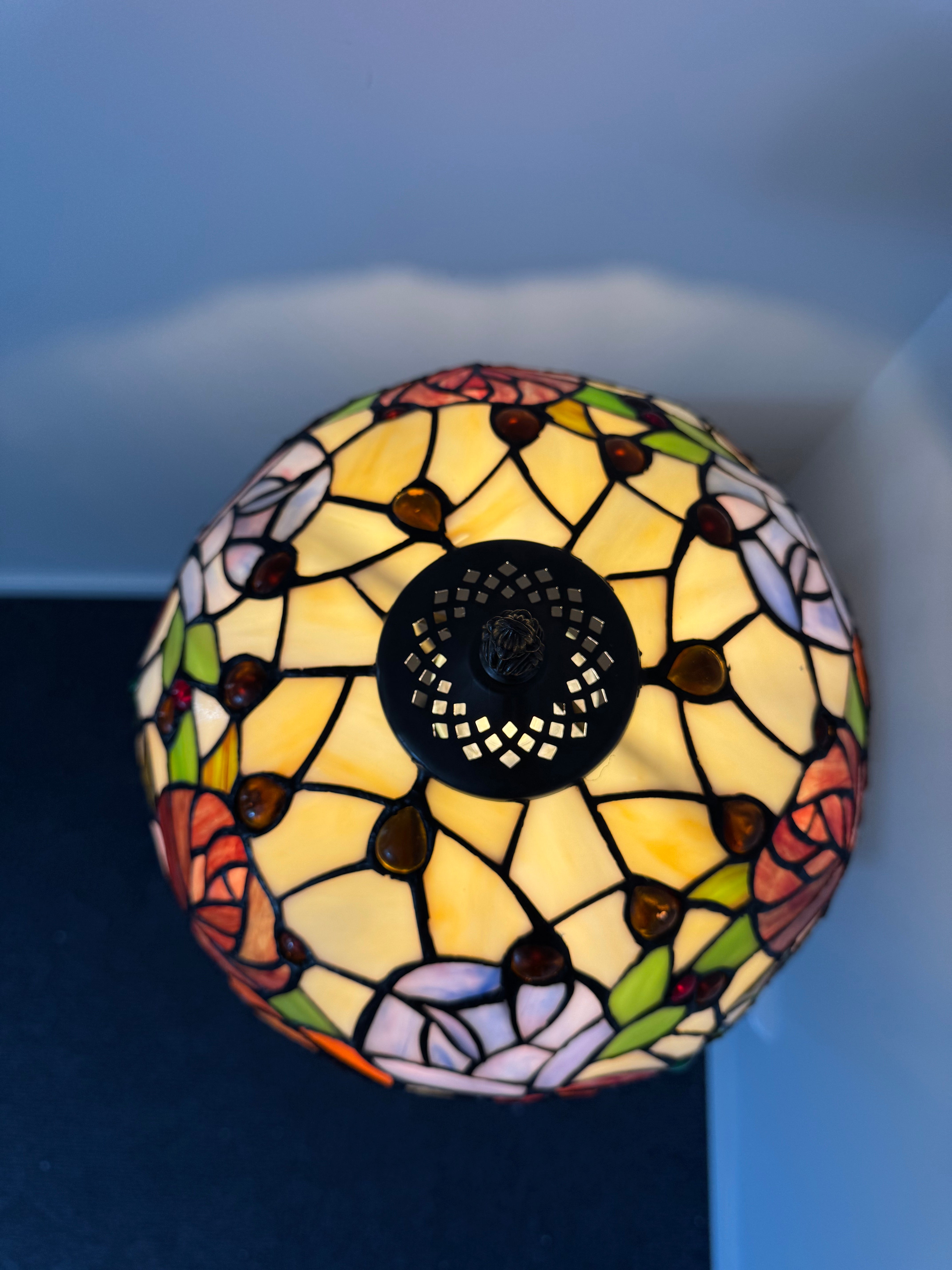 Tiffany Bordslampa Roses Light Colours 30Ø
