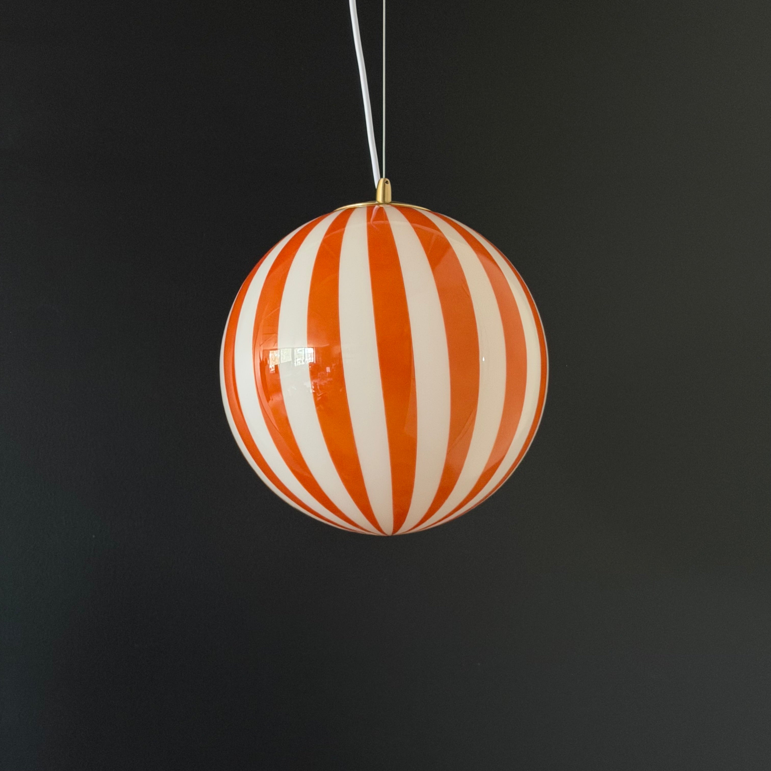 MURANO pendellampa Orange – Italienskt glas & mässing