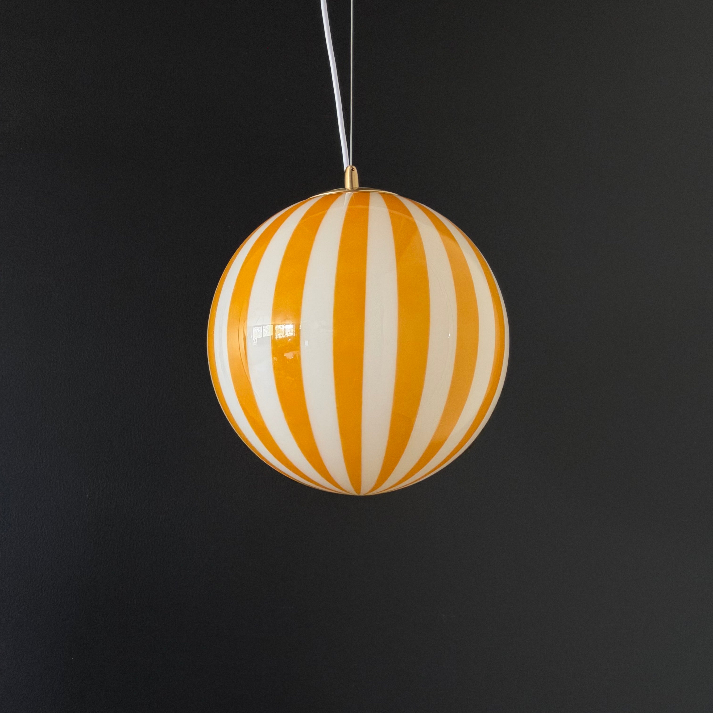 MURANO pendellampa Gul – Italienskt glas & mässing