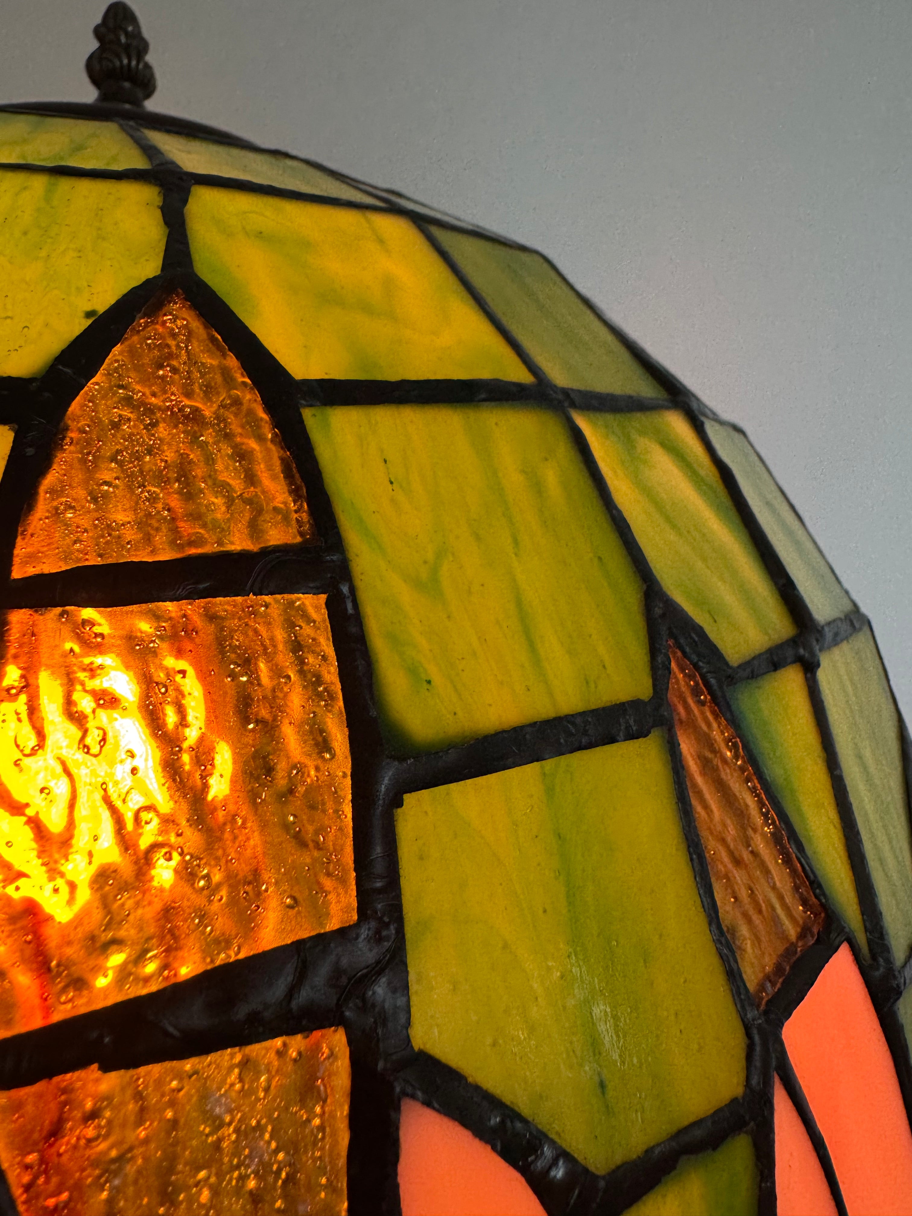 Tiffany Bordslampa Geometric Green Bulbs 40Ø