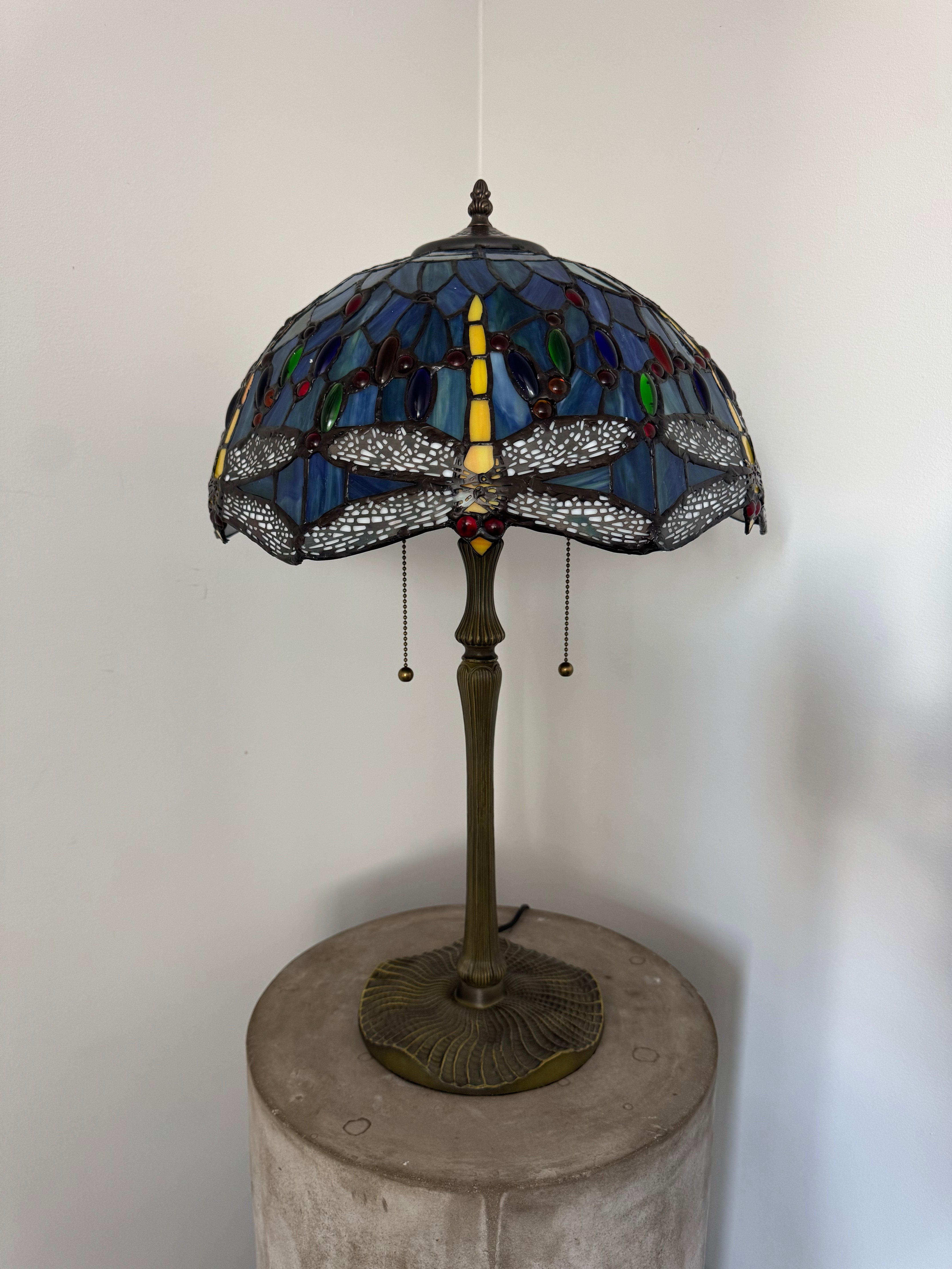 Tiffany Bordslampa Dragonfly Blue Original 40Ø