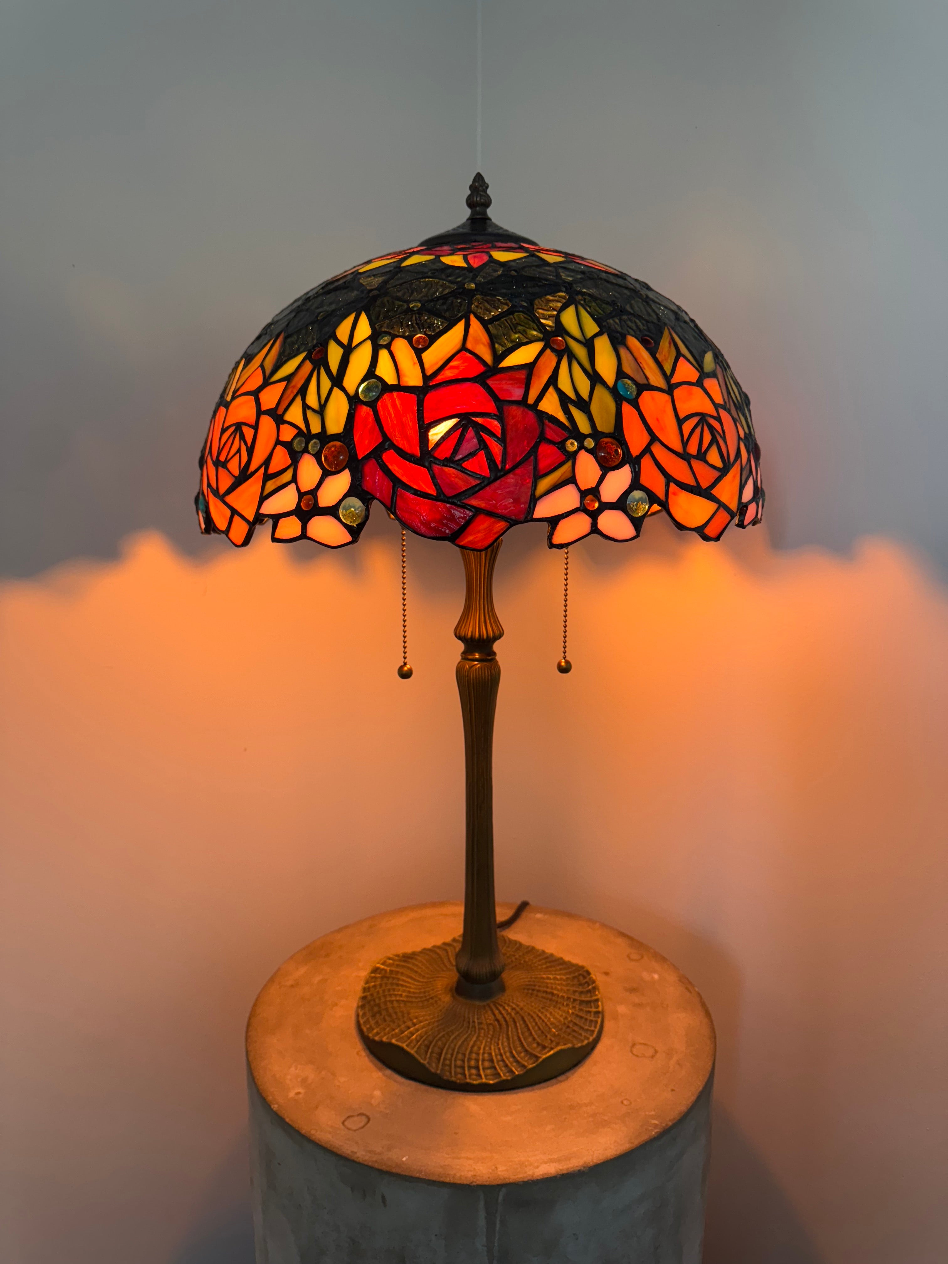 Tiffany Bordslampa Flowers Classic Roses 40Ø