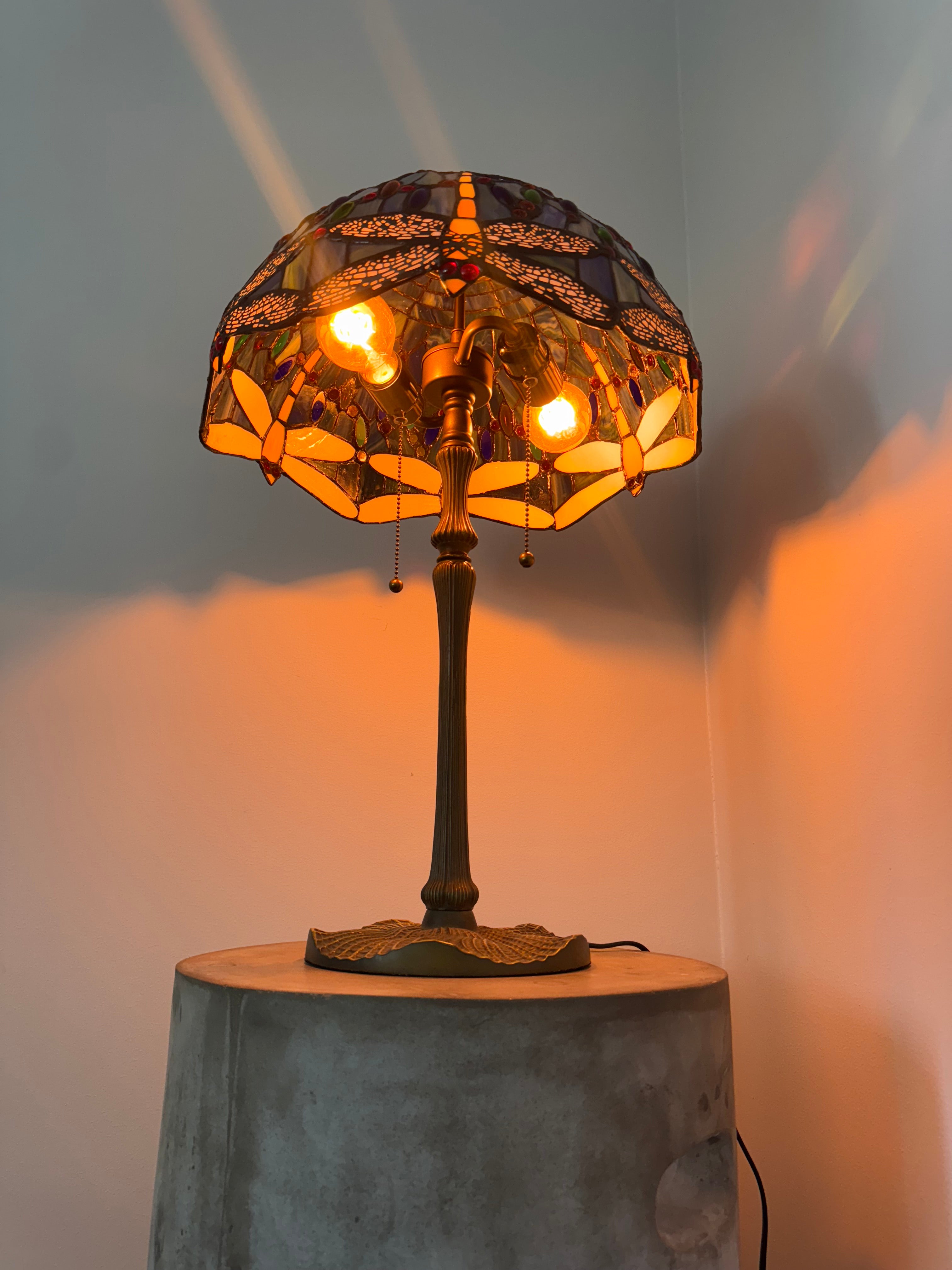 Tiffany Bordslampa Dragonfly Blue Original 40Ø