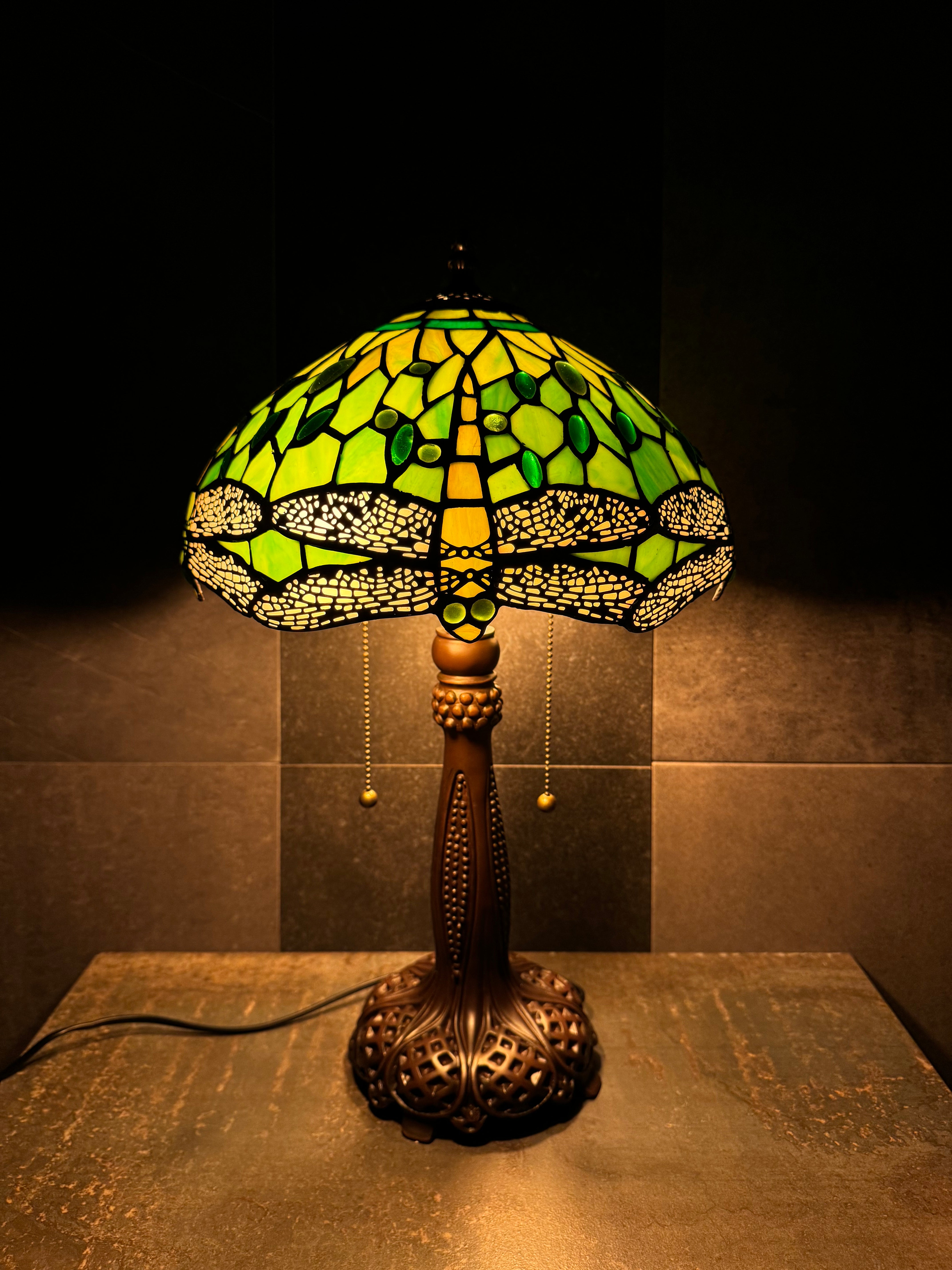 Bordslampa - Grön Trollslända Nr 1208